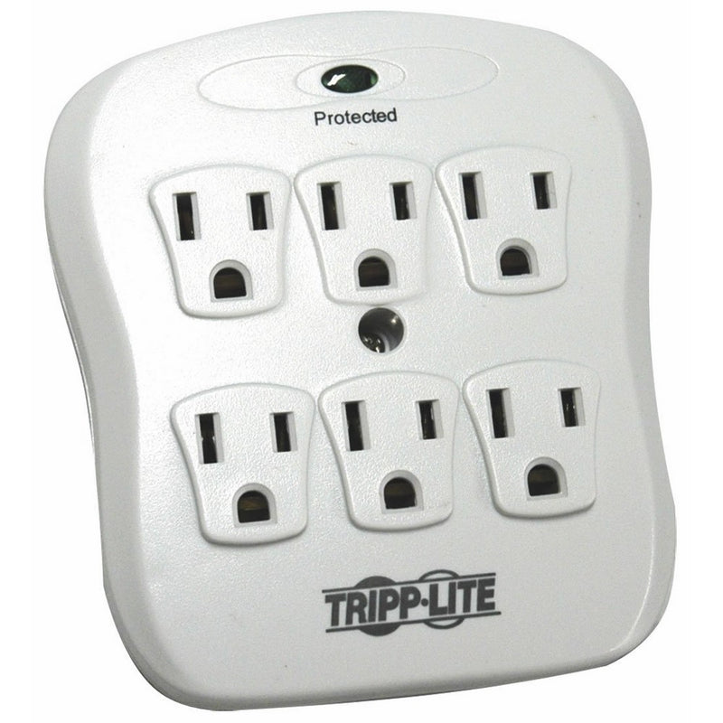 Tripp Lite 6 Outlet Surge Protector Power Strip, Direct Plug In, Gray, Lifetime Limited Warranty & $10,000 INSURANCE (SK6-0)