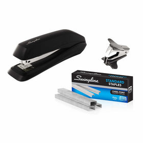 Swingline Stapler Value Pack, Antimicrobial Stapler, 15 Sheet Capacity, includes Staples & Stapler Remover (S70754551H)