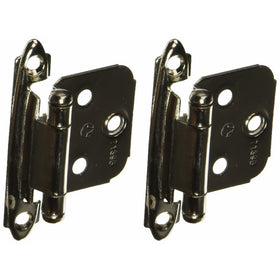 Variable Overlay Self-Closing, Face Mount Polished Chrome Hinge - 2 Pack