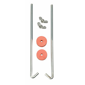 Road Power 966-10 General Motors J Hook Battery Hold down bolts, 2-Pack, Chrome, 10-Inch