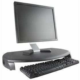 Kantek MS280B CRT/LCD Stand with Keyboard Storage, 23" x 13 1/4" x 3", Black