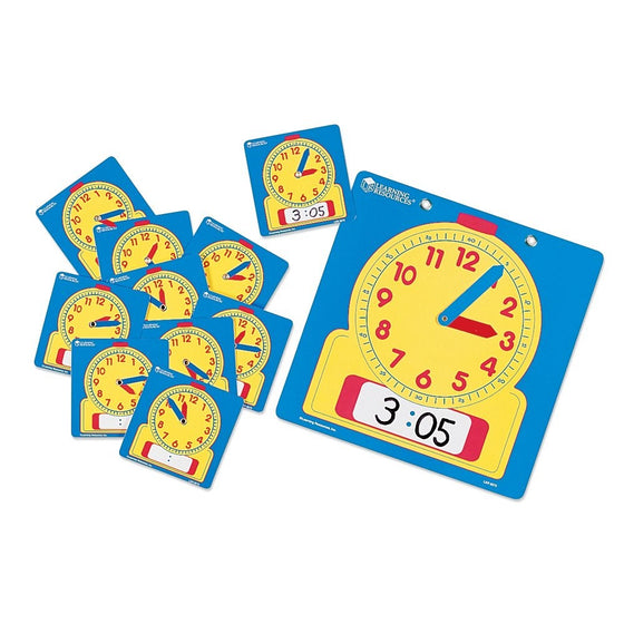Learning Resources Write & Wipe Clocks Classroom Set