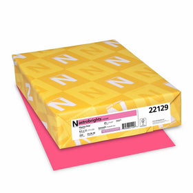 Astrobrights Colored Cardstock, 8.5” x 11”, 65 lb/176 gsm, Plasma Pink, 250 Sheets (22129)