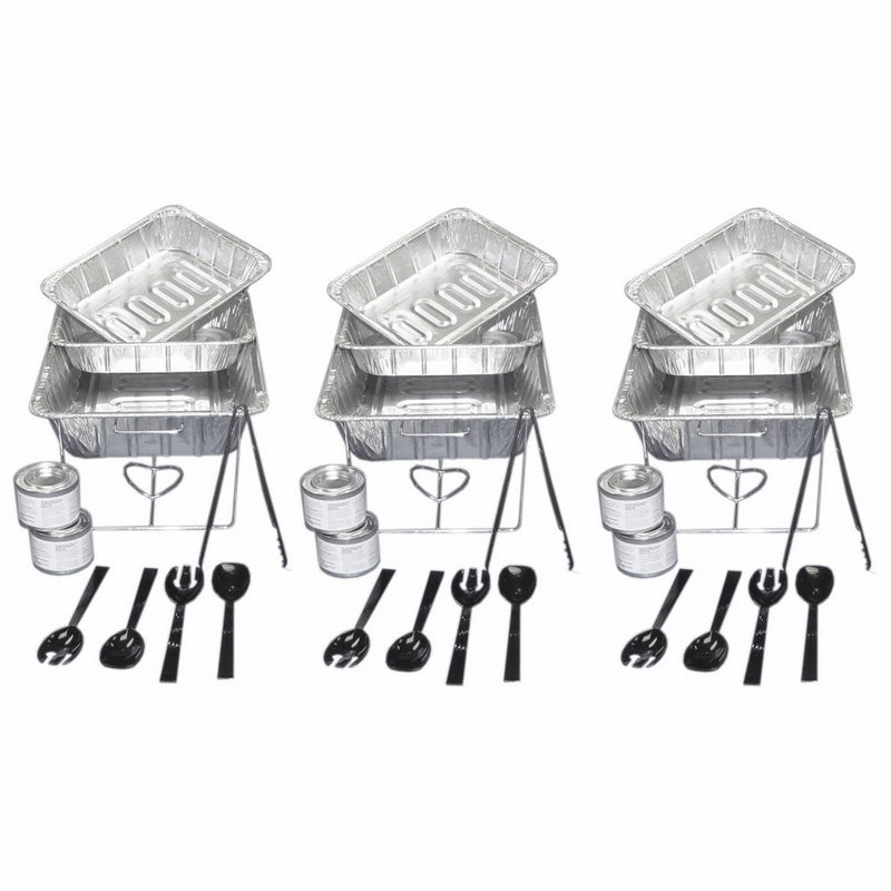 Party Essentials UPK-33, 33 piece Party Serving Kit Includes Chafing Kits and Serving Utensils for all types of parties and events including Birthday, Holiday, Wedding, and Graduation