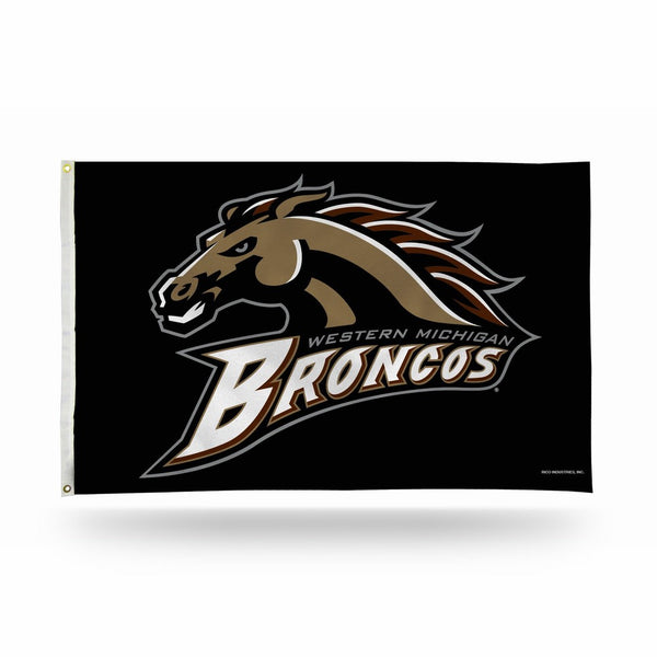 Rico Industries NCAA Western Michigan Broncos 3-Foot by 5-Foot Single Sided Banner Flag with Grommets