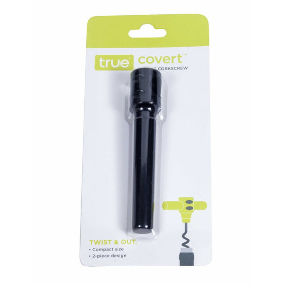 Covert Black Pocket Corkscrew by True