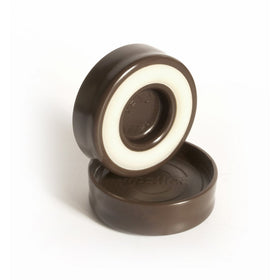Slipstick CB525 Furniture Caster Cups / Floor Protector Coasters for Furniture Legs (Set of 4 Grippers) 1-3/4 Inch Round - Chocolate Brown