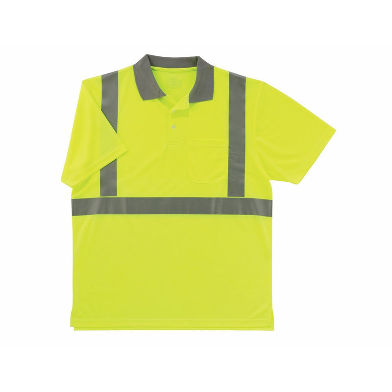 GloWear 8295 ANSI High Visibility Lime Reflective Polo Shirt, 3X-Large
