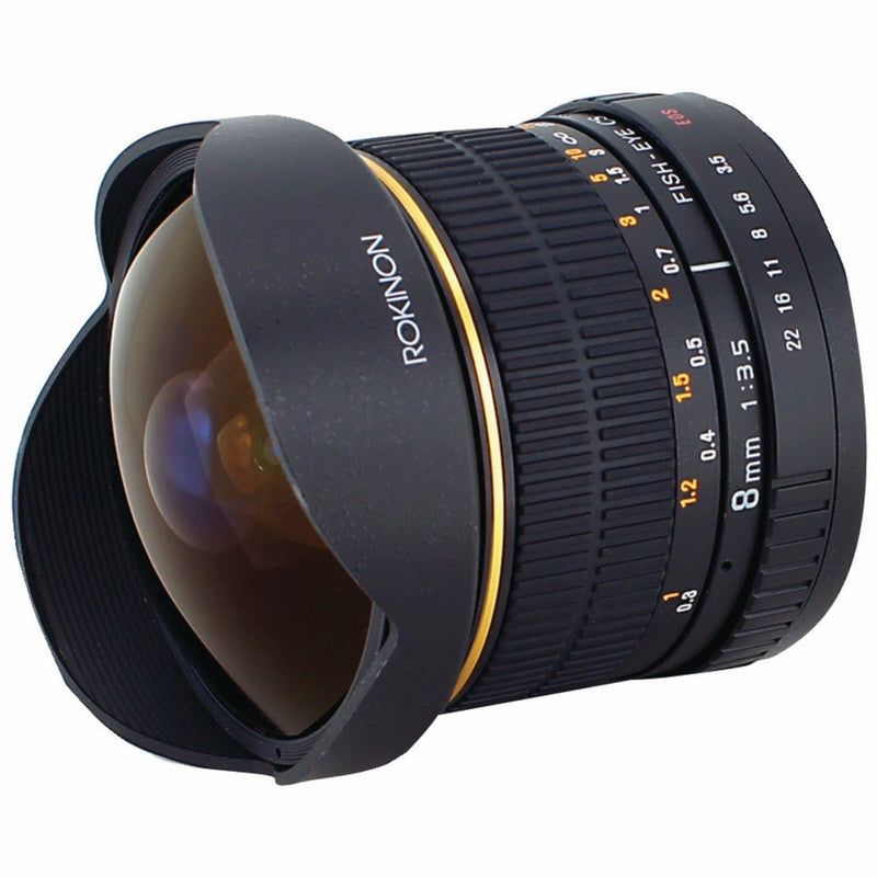 Rokinon FE8M-C 8mm F3.5 Fisheye Fixed Lens for Canon - Black