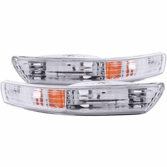 Anzo USA 511021 Acura Integra Chrome Euro w/Amber Reflector Bumper Light Assembly - (Sold in Pairs)