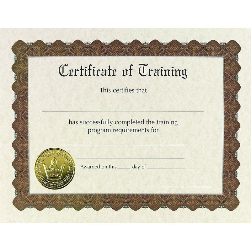 Great Papers! Training Stock Pre-Printed Gold Foil and Embossed Certificate, 8.5" x 11", 6 Count (930300)