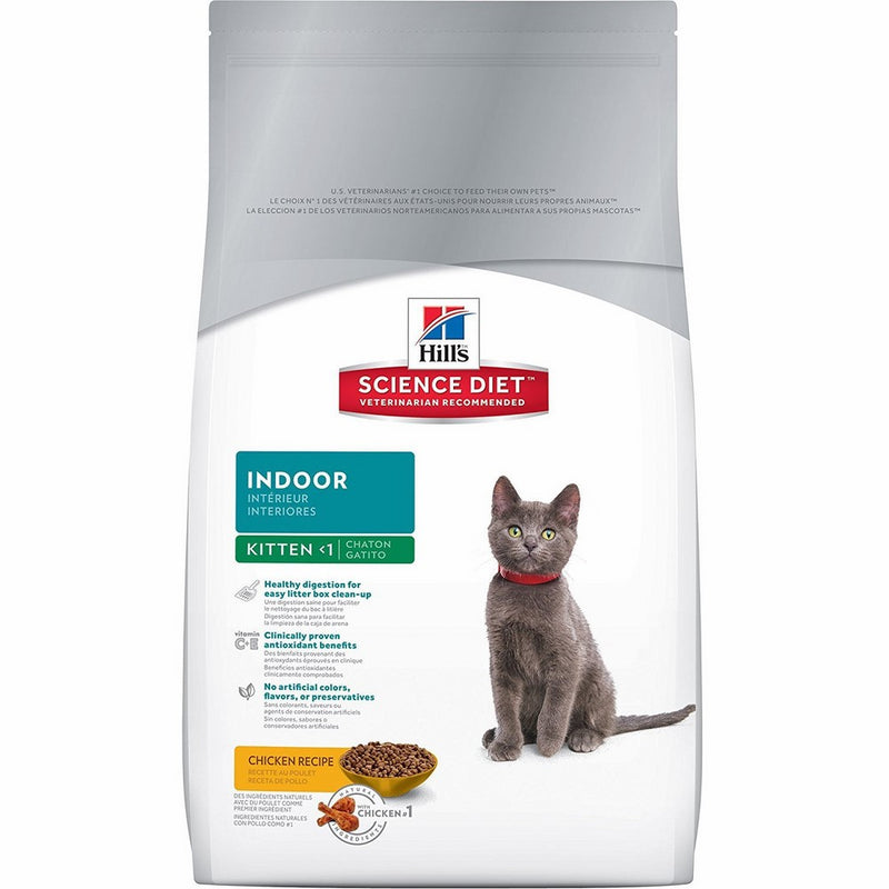 Hill's Science Diet Kitten Food, Indoor Chicken Recipe Dry Cat Food, 7 lb Bag
