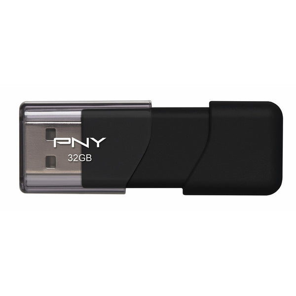 PNY Attache USB 2.0 Flash Drive, 32GB/ BLACK (P-FD32GATT03-GE)