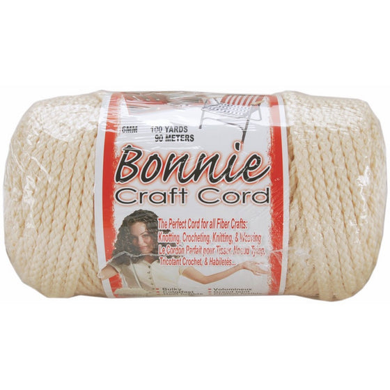 Pepperell 6mm Bonnie Macramé Craft Cord, 100-Yard, Flesh/Cream