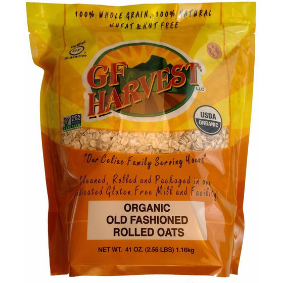 GF Harvest Gluten Free Organic Rolled Oats, 41-Ounce Pouch (Packaging May Vary)