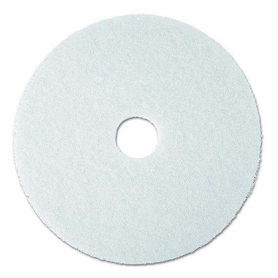 3M White Super Polish Pad 4100, 20" Floor Pad, Machine Use (Case of 5)