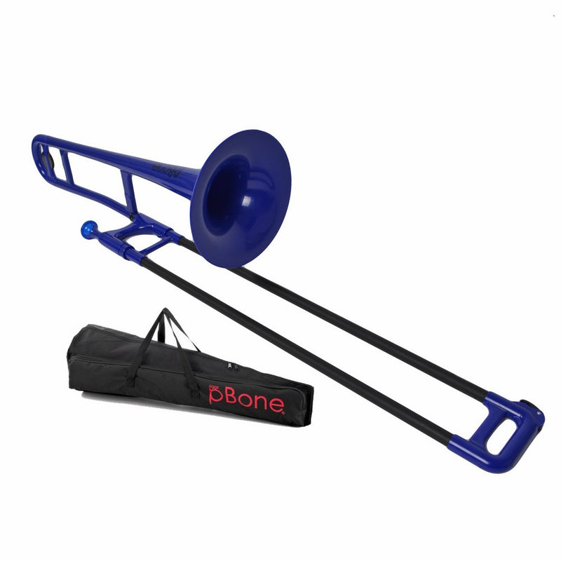 pBone PBONE1B Jiggs Plastic Trombone, Blue