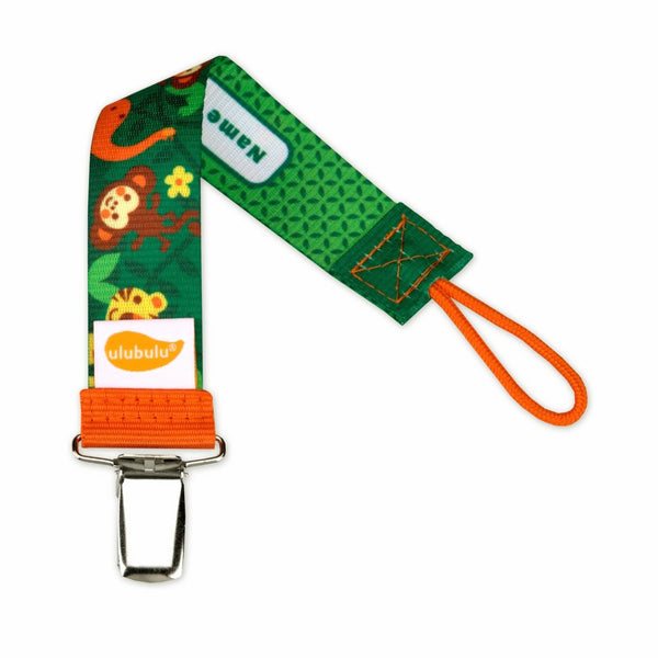 Ulubulu Universal Pacifier Clip, Bananabutt Jungle