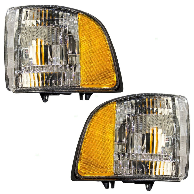 Driver and Passenger Park Signal Corner Marker Lights Lamps Lenses Replacement for Dodge Pickup Truck 55054773AD 55054772AD