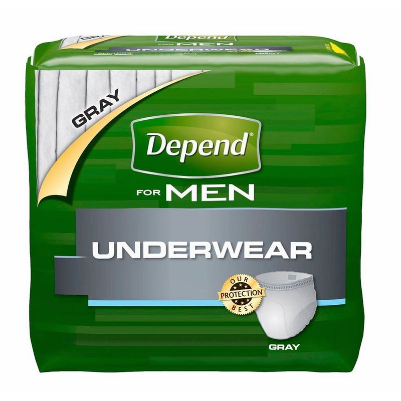 Depend Underwear for Men, Maximum, Small/Medium, Case/76 (4/19s)