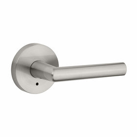 Kwikset 91550-003 Milan Round Bed/Bath Lever in Satin Nickel