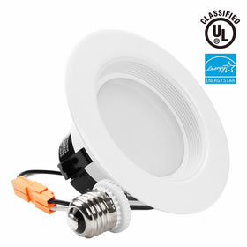 TORCHSTAR Wet Location 4-inch Dimmable Recessed LED Downlight, 13W (85W Equiv.), High CRI, ENERGY STAR, 2700K Warm White, 800lm, Retrofit LED Recessed Lighting Fixture, 5 YEAR WARRANTY