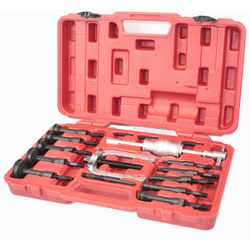 QuestCraft Internal & Extractor 16PC Blind Hole Pilot Bearing Puller Remove W/ Slide Hammer