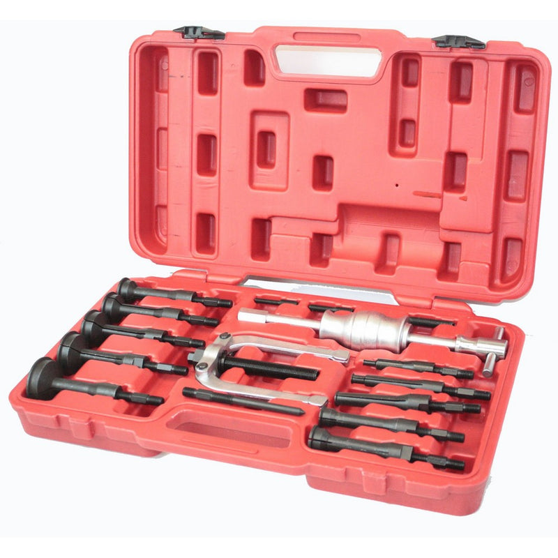 QuestCraft Internal & Extractor 16PC Blind Hole Pilot Bearing Puller Remove W/ Slide Hammer