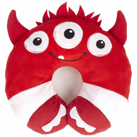 Animal Planet Travel Pillow for Kids, Red Monster