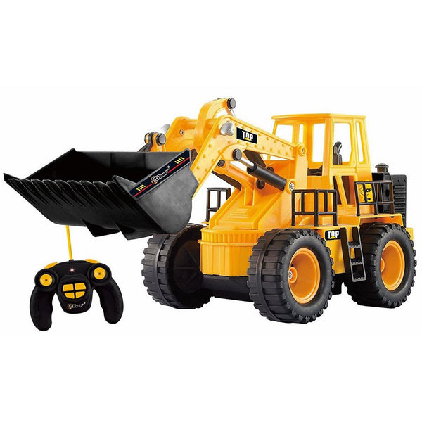 Top Race TR-113 5 Channel Full Functional Front Loader, Electric RC Remote Control Construction Tractor with Lights & Sounds