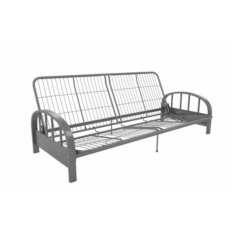 DHP Aiden Metal Futon Frame, Full Size - Silver