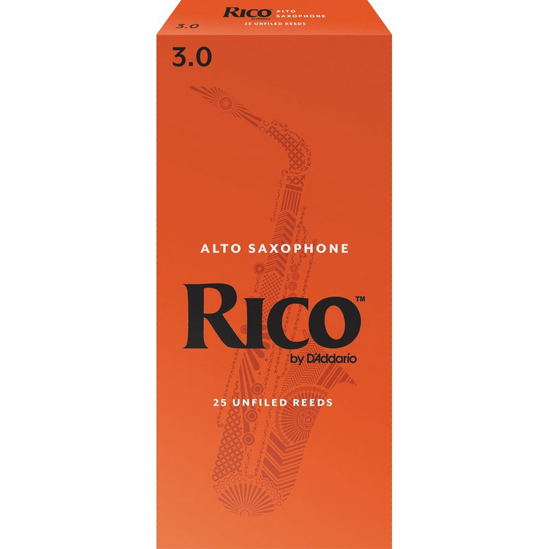 Rico by D'Addario RJA2530 Alto Sax Reeds, Strength 3.0, 25-pack