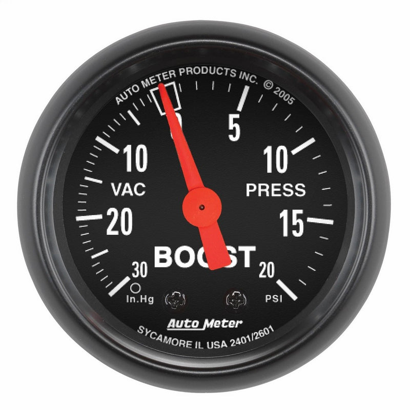 Auto Meter 2601 Z-Series 2" Mechanical Vacuum/Boost Gauge