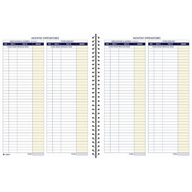 Adams Bookkeeping Record Book, Monthly Format, 8.5 x 11 Inches, White (AFR71)