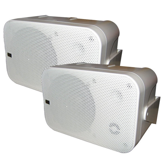 Poly-Planar B0 X 200W White Waterproof Full Size Box Speakers Pair