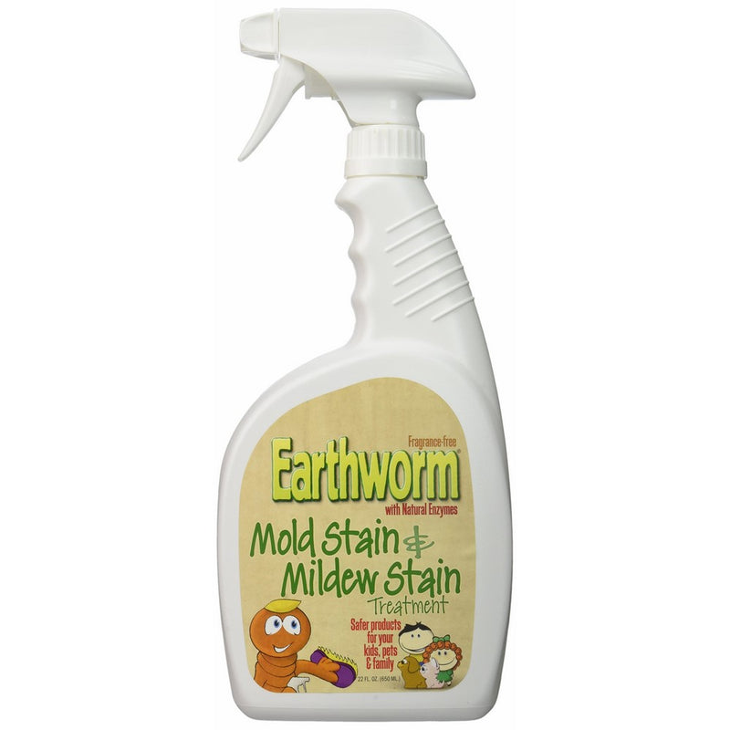 Earthworm Mold Stain and Mildew Stain Treatment - Natural and Family-Safe - 22 oz