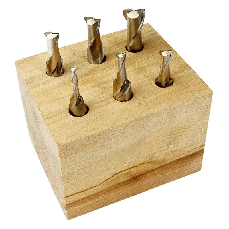 End Mill Set, 6 Piece 2 Flute