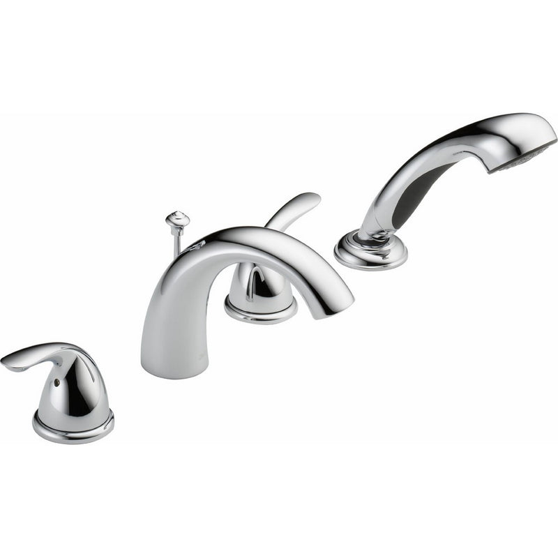 Delta T4705 Classic Roman Tub with Hand Shower Trim, Chrome (rough-in sold separately)