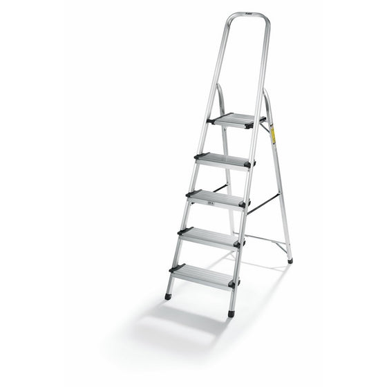 Polder LDR-5500RM Ultralight 5-Step Stool, 71" Tall, 42" Top Step, Aluminum