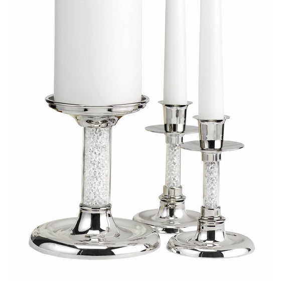 Hortense B. Hewitt Wedding Accessories Glittering Beads Candle Stands, Set of 3