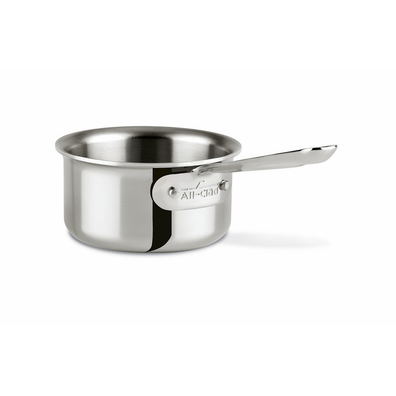 All-Clad 42006 Stainless Steel Tri-Ply Bonded Dishwasher Safe Butter Warmer/Cookware, 0.5-Quart, Silver