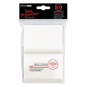 Ultra Products Ultra Pro Deck Protectors, 100 Sleeves for Sports or Game cards, White