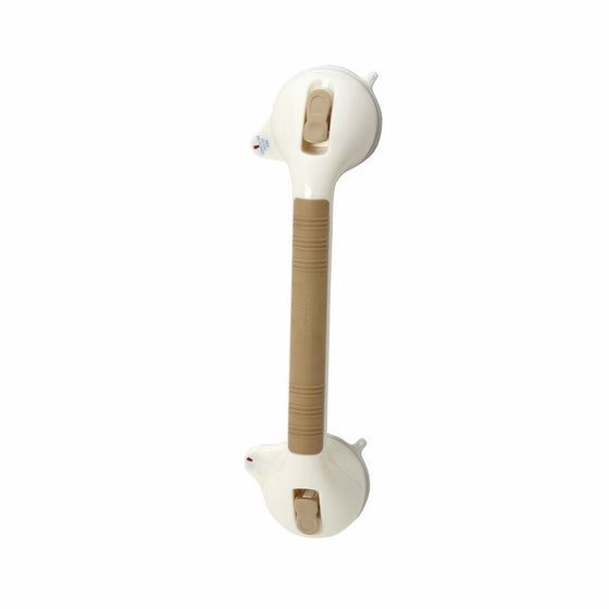 HealthSmart Suction Cup Grab Bar with Germ Protection, Sand