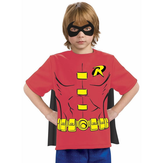 Justice League Child's Robin 100% Cotton T-Shirt - Large