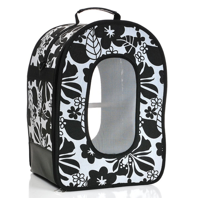 A&E CAGE COMPANY 001374 Black Happy Beaks Soft Sided Bird Travel Carrier, 13.5 x 9 x 18.5