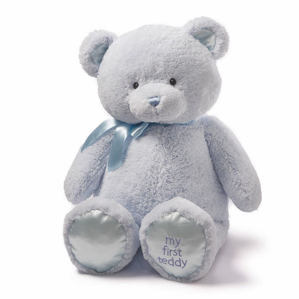 Baby GUND My First Teddy Bear Jumbo Stuffed Animal Plush, Blue, 36"