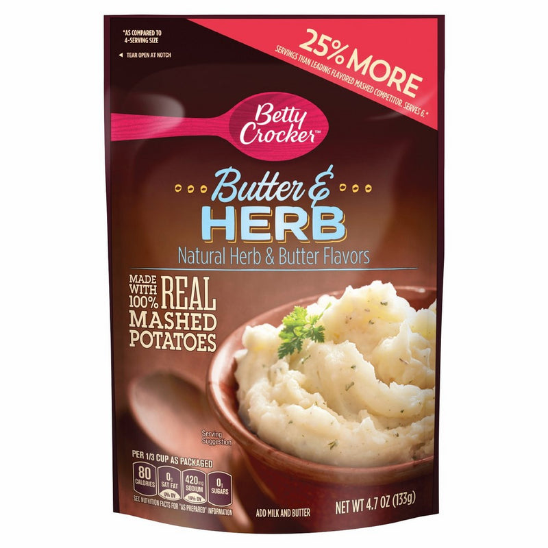 Betty Crocker Homestyle Butter & Herb Potatoes 4.7 oz Pouch (pack of 7)