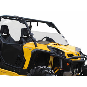 SuperATV Heavy Duty Clear Scratch Resistant Half Windshield for Can-Am Commander 800/1000 (2011) - Hard Coated for Extreme Durability and Long Life!