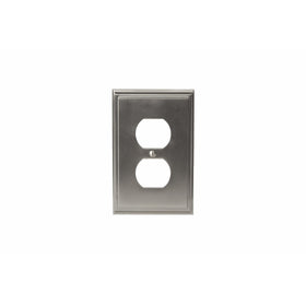 Amerock BP36522G10 Mulholland 1 Receptacle Wall Plate - Satin Nickel