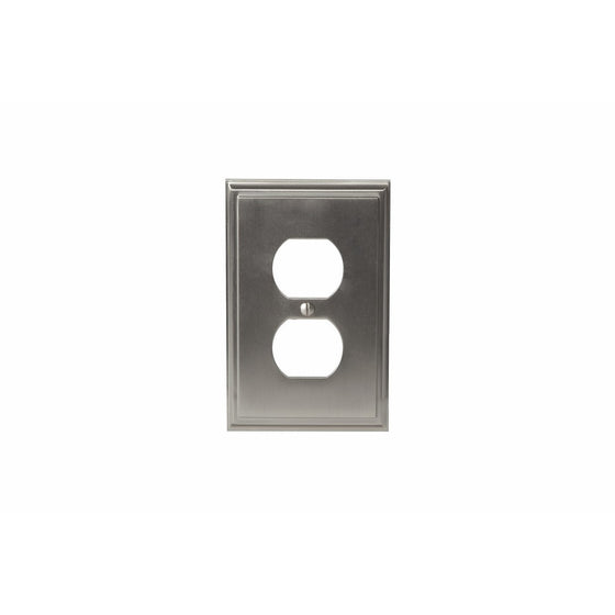 Amerock BP36522G10 Mulholland 1 Receptacle Wall Plate - Satin Nickel